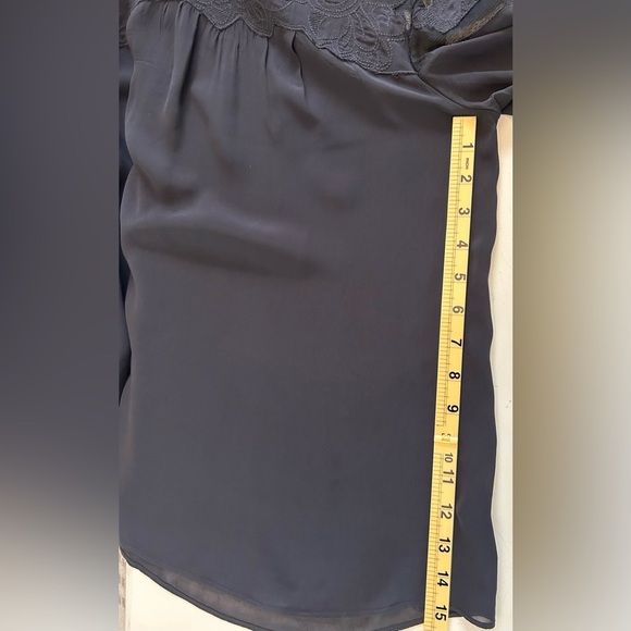 Anthropologie Vanessa Virginia Black Lace Sheer Top Size 8 Whimsygoth Witchy - Picture 10 of 10